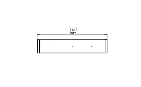 Ecosmart Fire Flex 68BY Bay Fireplace Insert - Black Finish / Stainless Steel Burner - ESF.FX.68BY